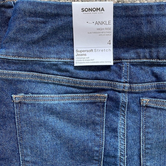 Kohl's Sonoma Goods For Life Ankle High-Rise Supersoft Stretch JeanSize 4 - Picture 3 of 3